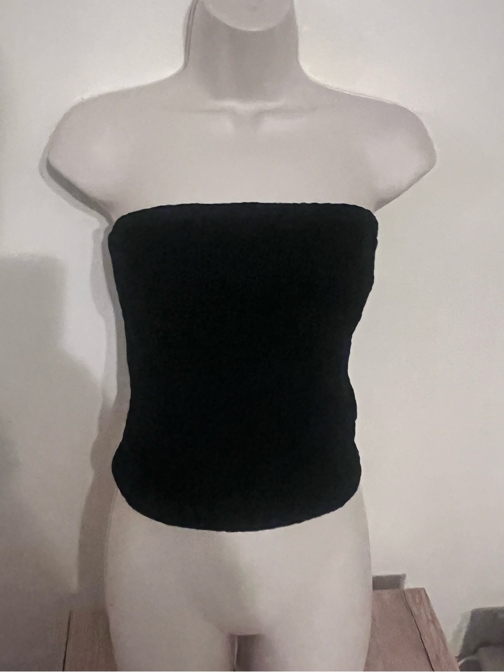 NWT- J. Crew Black Strapless Tube Crop Top